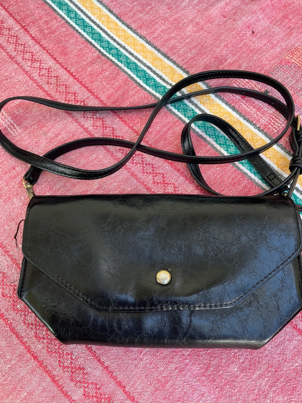Anthropologie Faux Leather Envelope Crossbidy Bag